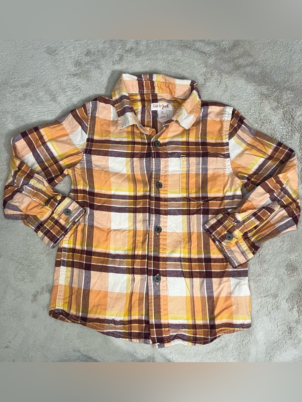 Cat & Jack Plaid Button Up Shirt